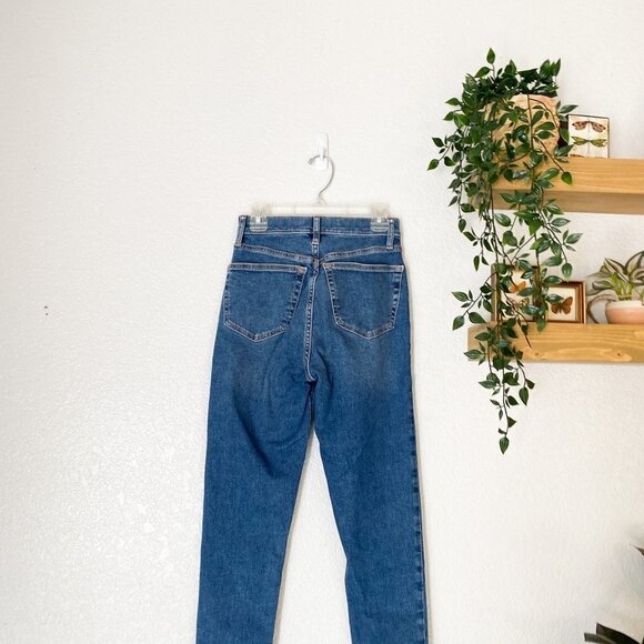 🦋 TOPSHOP Jamie High Waisted Raw Hem Jeans 26 Distressed Casual Boho Everyday - Picture 4 of 9